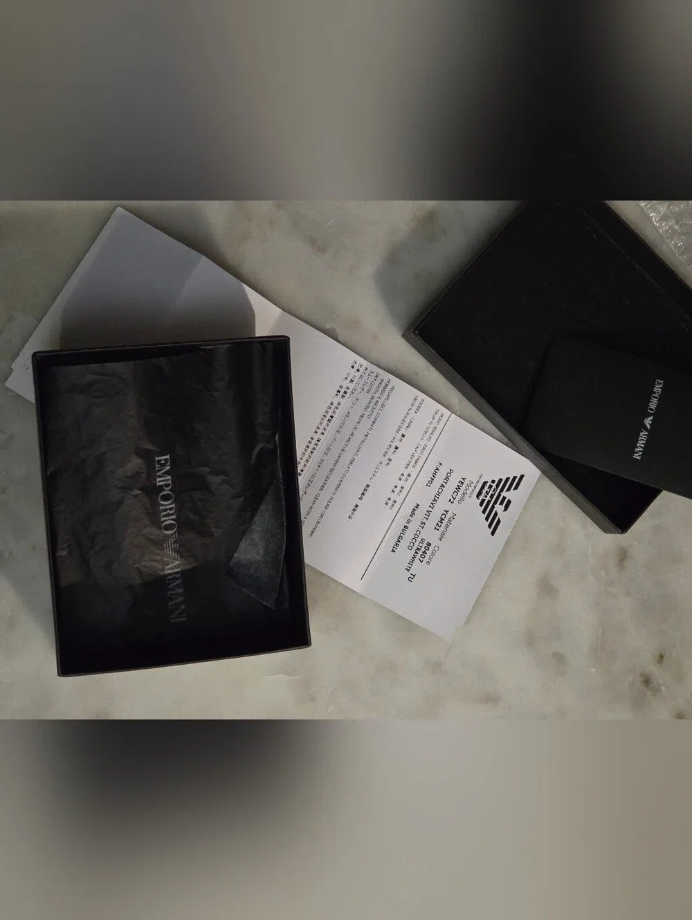Emporio Armani Men's Black Accessories Gift Box-5.75